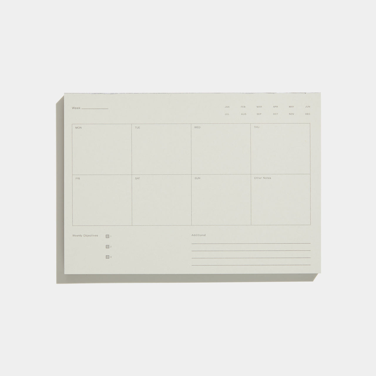 Weekly Notepad Mid Grey